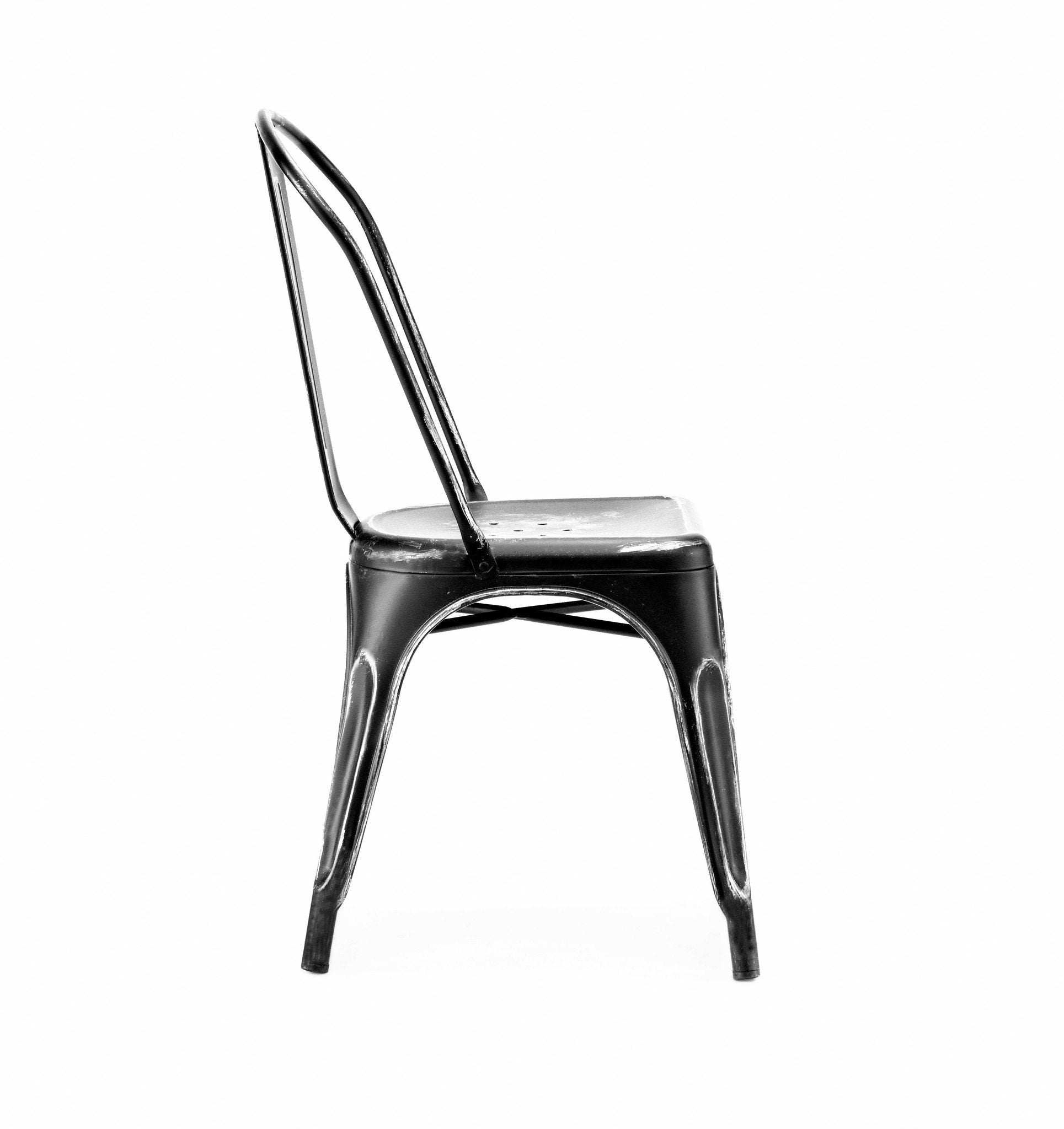Tolix Style Steel Stackable Side Chair (Set of 4)