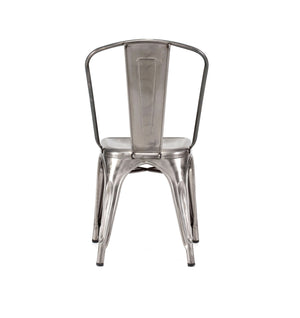 Tolix Style Steel Stackable Side Chair (Set of 4)