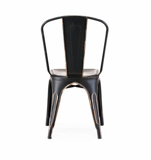 Tolix Style Steel Stackable Side Chair (Set of 4)