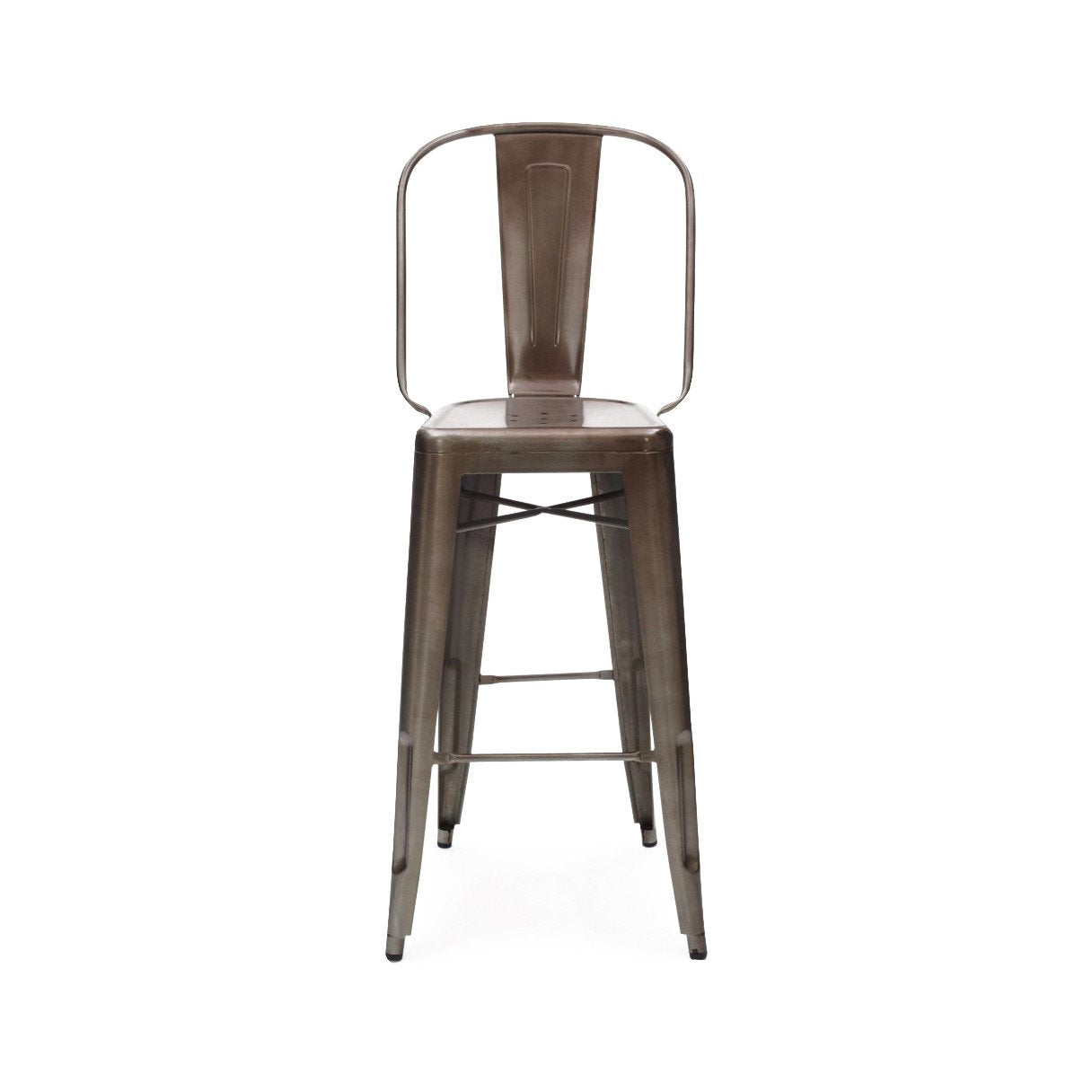 Tolix Style Steel Bar Chair 30 Inch