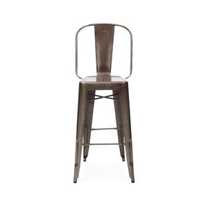 Tolix Style Steel Bar Chair 30 Inch