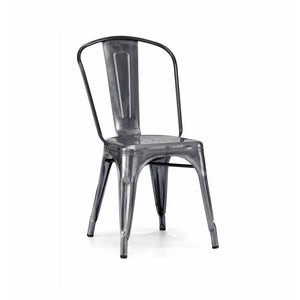 Tolix Style Steel Stackable Side Chair (Set of 4)