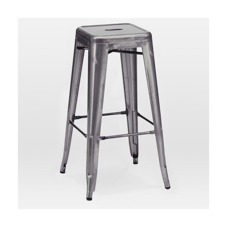 Tolix Style Steel Stackable Barstool 30 Inch