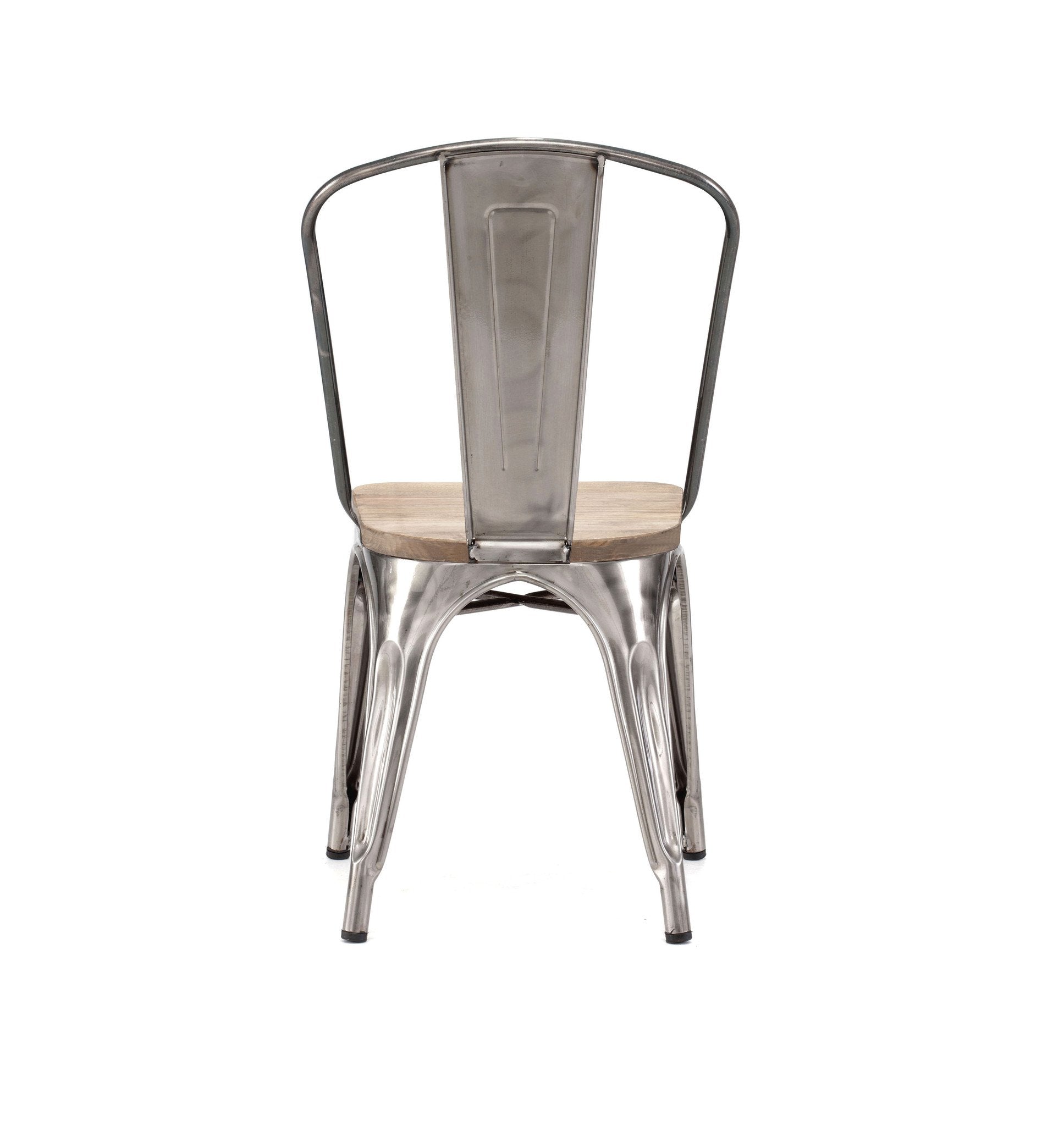Tolix Style Steel Stackable Side Chair (Set of 2)