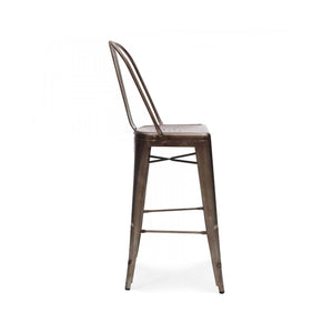 Tolix Style Steel Bar Chair 30 Inch