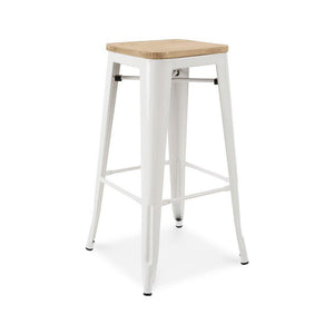 Tolix Style Steel Stackable Barstool 30 Inch
