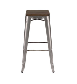 Tolix Style Steel Stackable Barstool 30 Inch