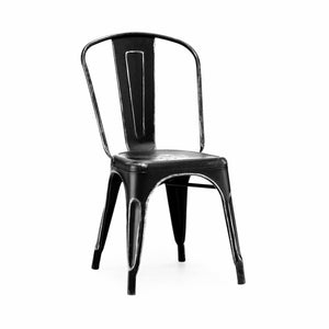 Tolix Style Steel Stackable Side Chair (Set of 4)