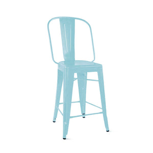 Tolix Style Steel Counter Chair 24 Inch