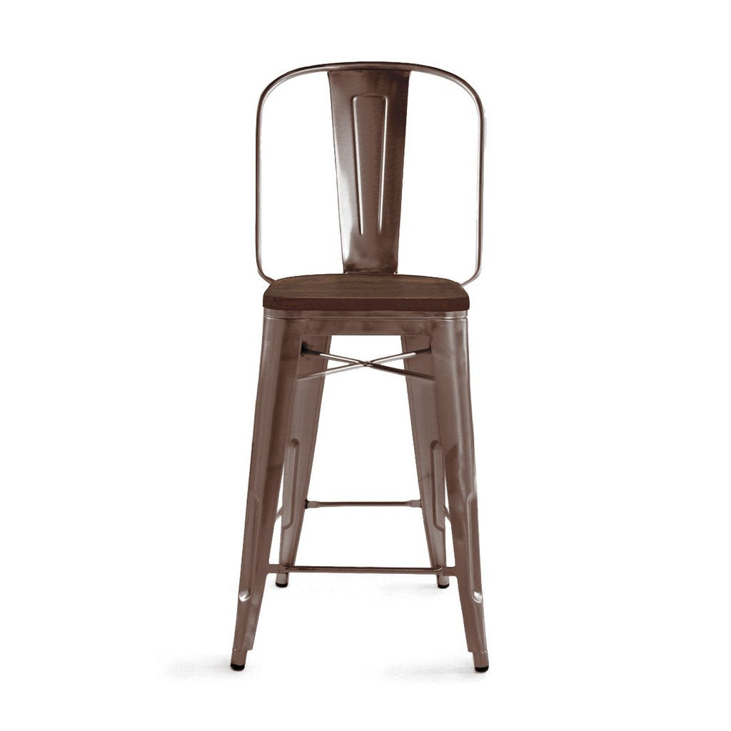 Tolix Style Steel Bar Chair 30 Inch