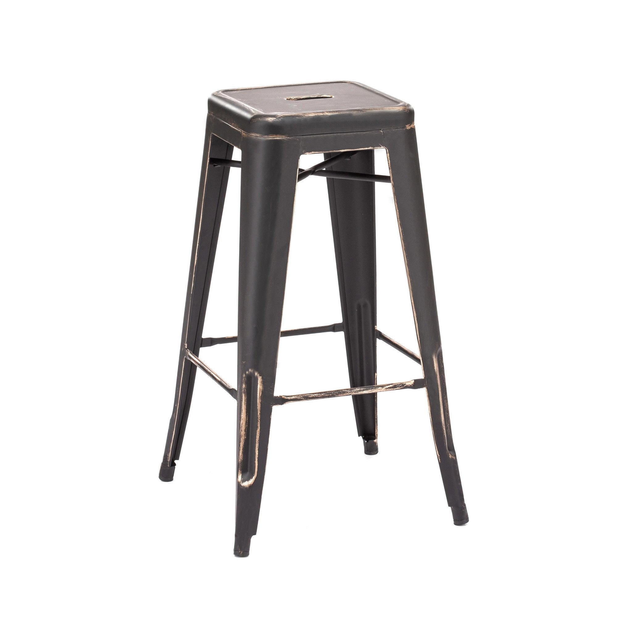 Tolix Style Steel Stackable Barstool 30 Inch