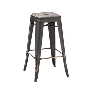 Tolix Style Steel Stackable Barstool 30 Inch