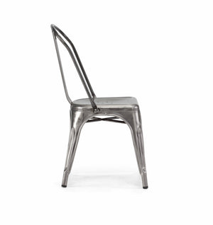 Tolix Style Steel Stackable Side Chair (Set of 4)