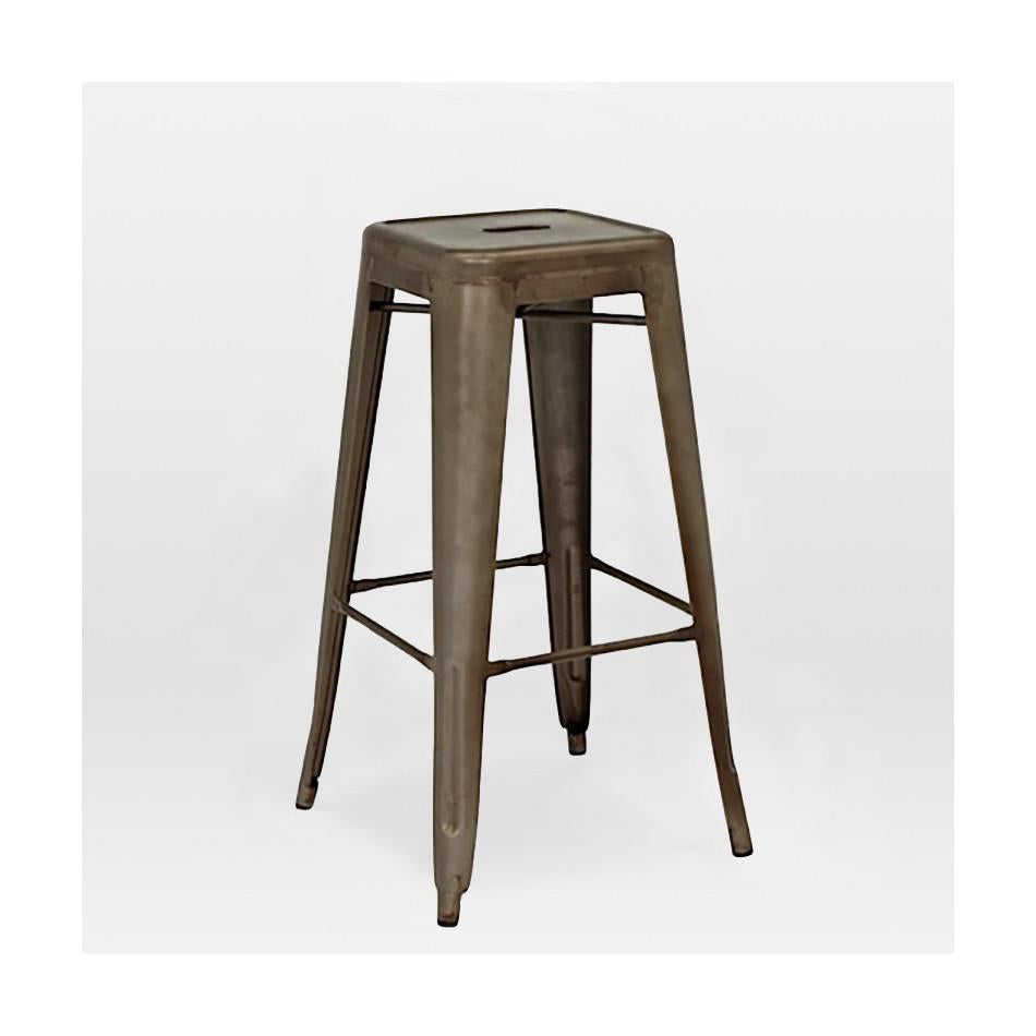 Tolix Style Steel Stackable Barstool 30 Inch