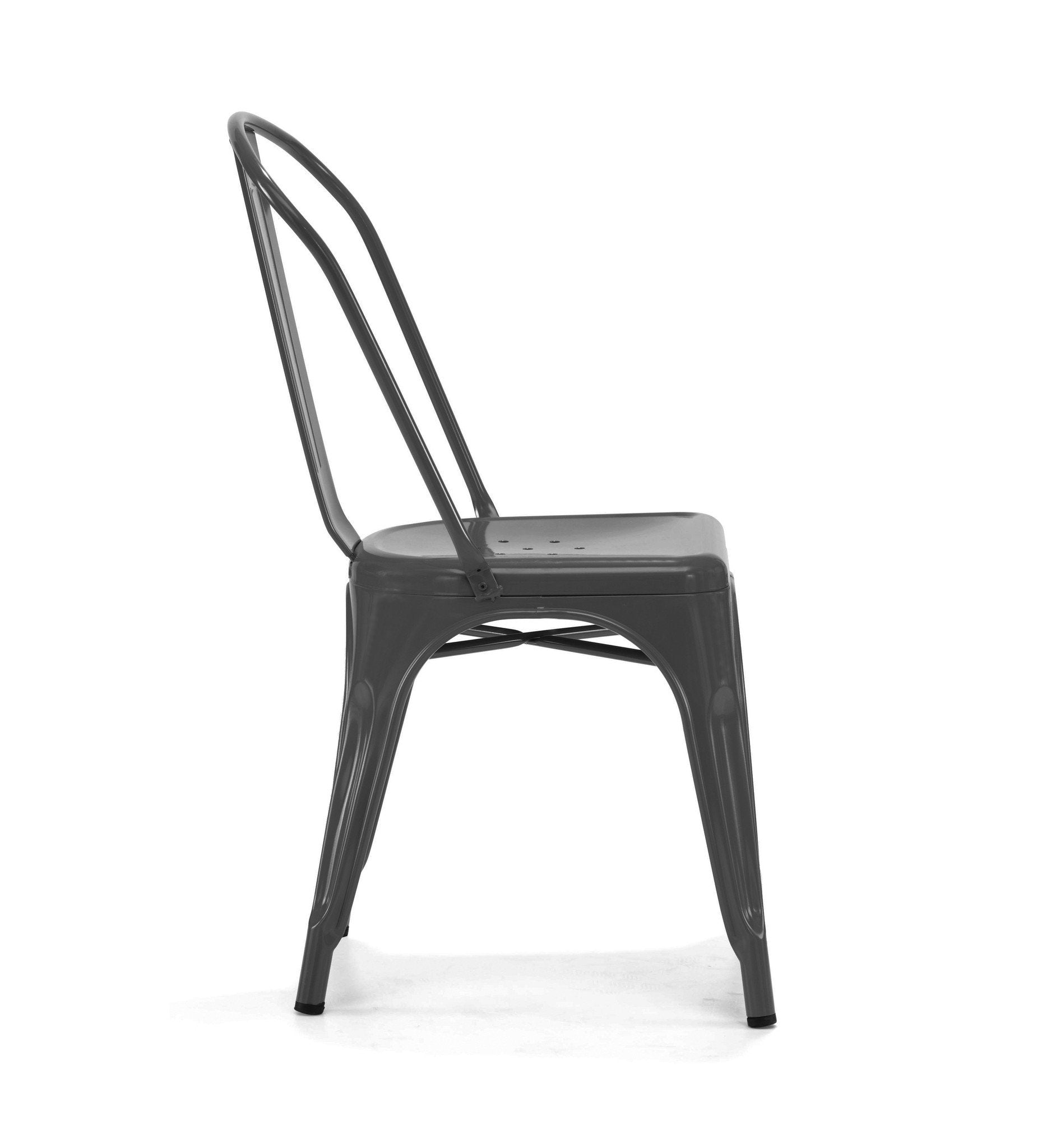 Tolix Style Steel Stackable Side Chair (Set of 4)