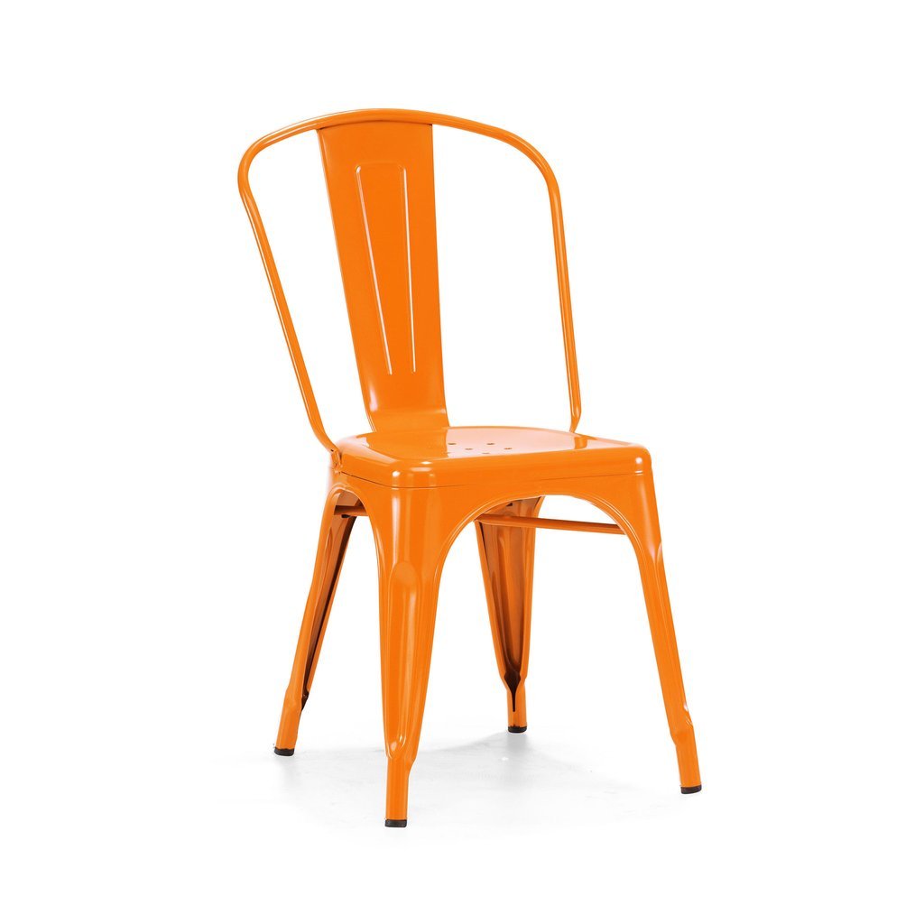 Tolix Style Steel Stackable Side Chair (Set of 4)