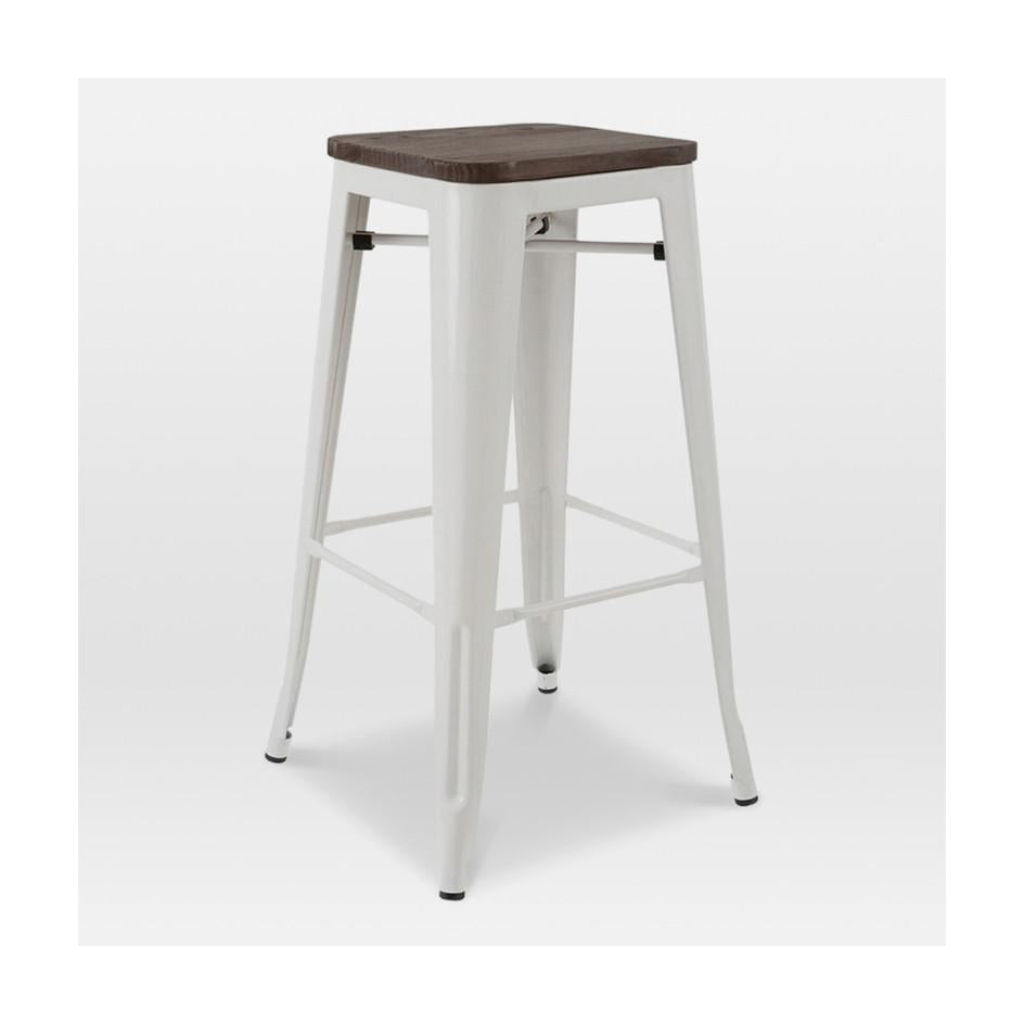 Tolix Style Steel Stackable Barstool 30 Inch