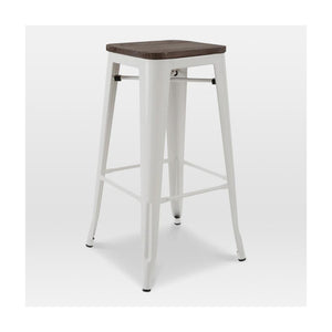 Tolix Style Steel Stackable Barstool 30 Inch