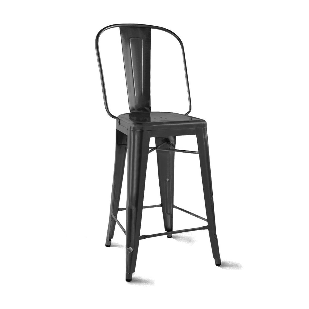 Tolix Style Steel Bar Chair 30 Inch