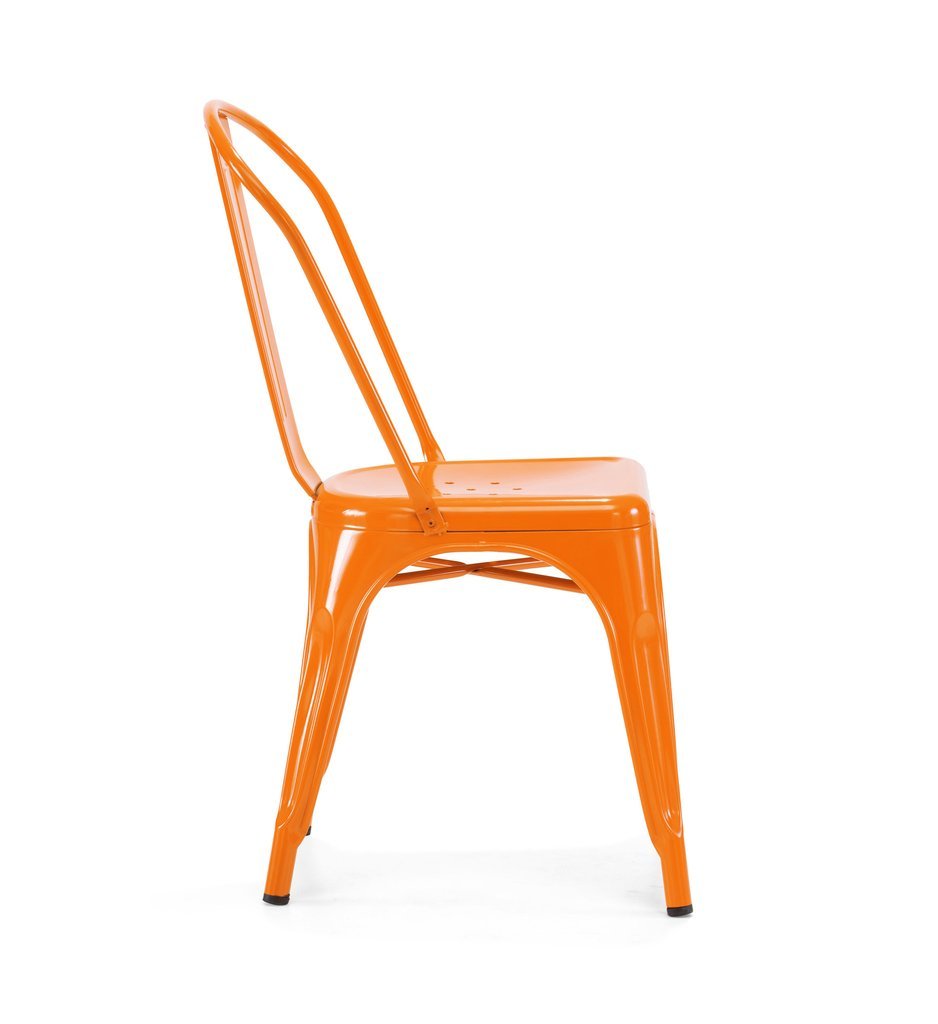 Tolix Style Steel Stackable Side Chair (Set of 4)