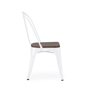Tolix Style Steel Stackable Side Chair (Set of 2)