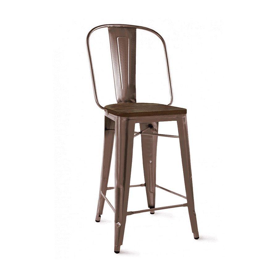 Tolix Style Steel Bar Chair 30 Inch