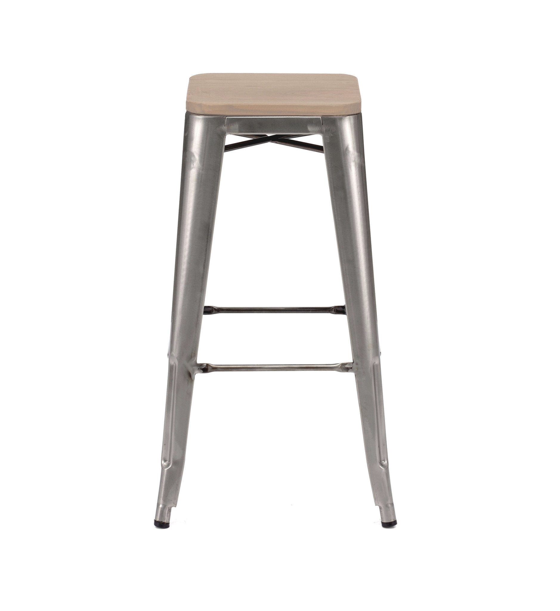 Tolix Style Steel Stackable Barstool 30 Inch