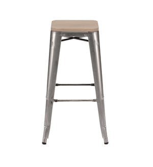 Tolix Style Steel Stackable Barstool 30 Inch