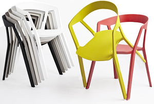 Milan Modern Stackable Arm Chair