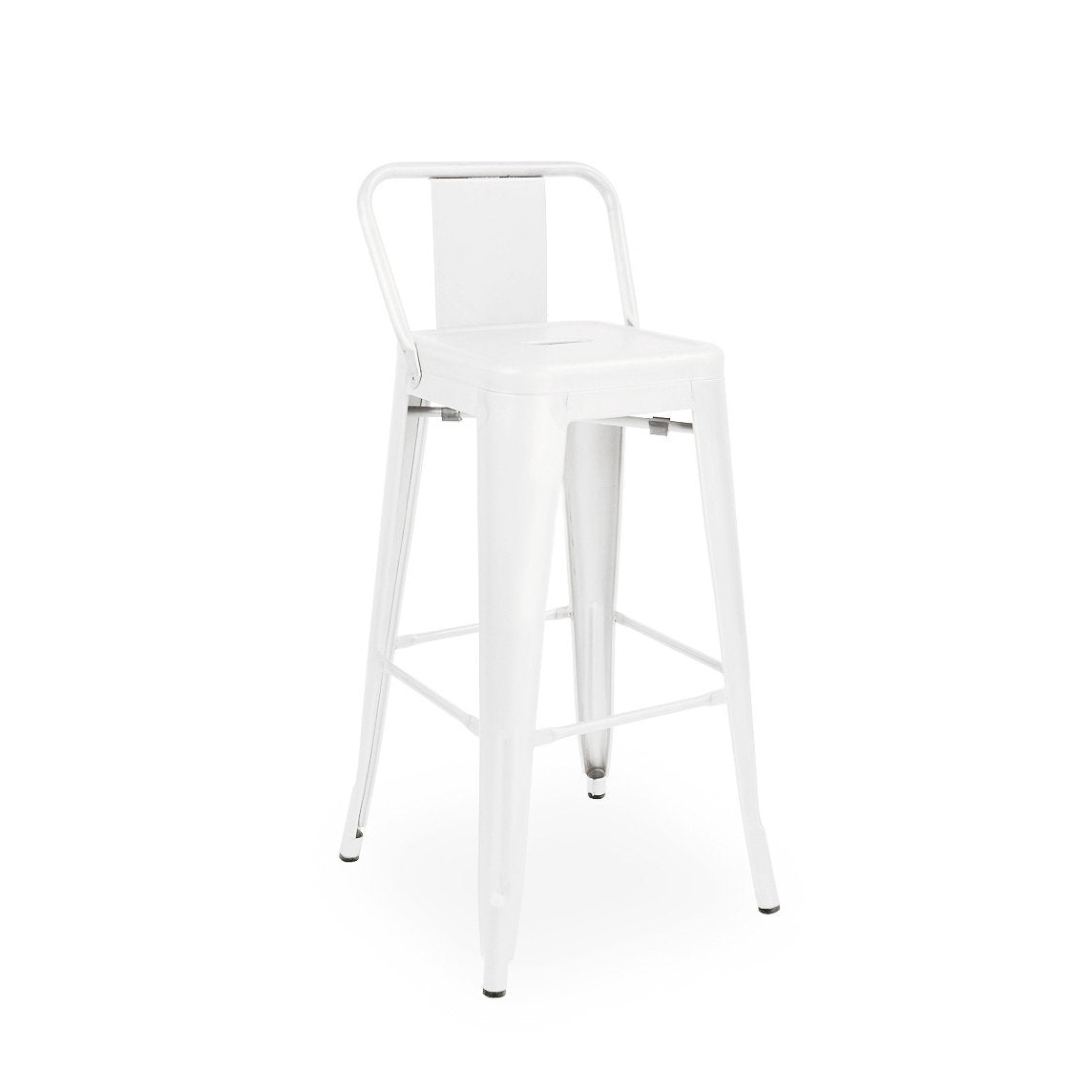 Tolix Style Low Back Steel Counter Stool 26 Inch