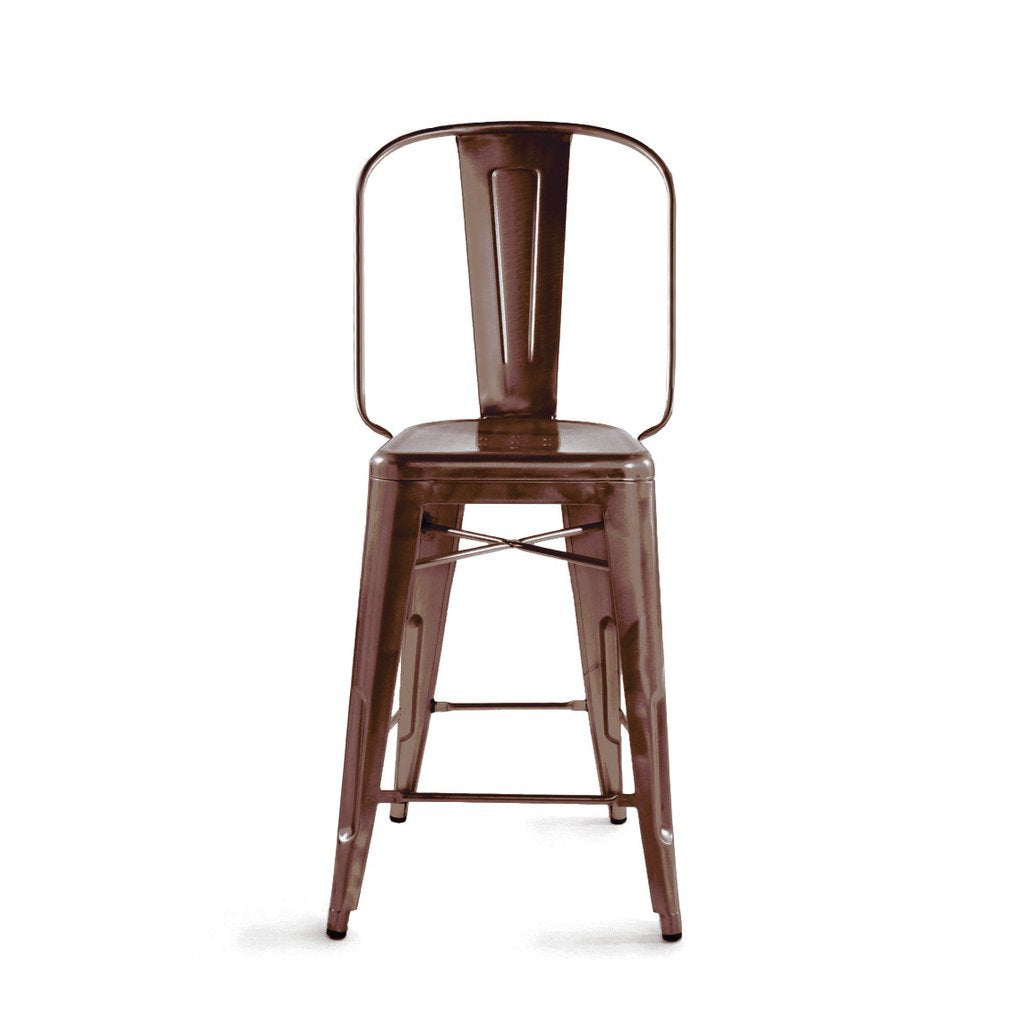 Tolix Style Steel Counter Chair 24 Inch