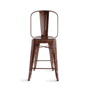 Tolix Style Steel Counter Chair 24 Inch