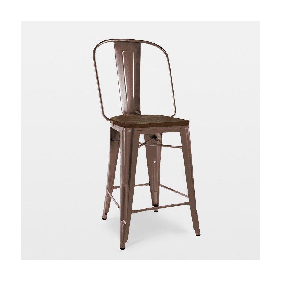 Tolix Style Steel Counter Chair 24 Inch
