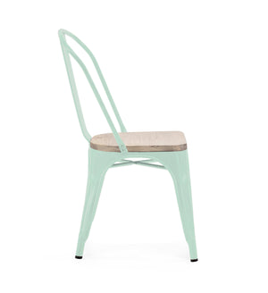 Tolix Style Steel Stackable Side Chair (Set of 4)