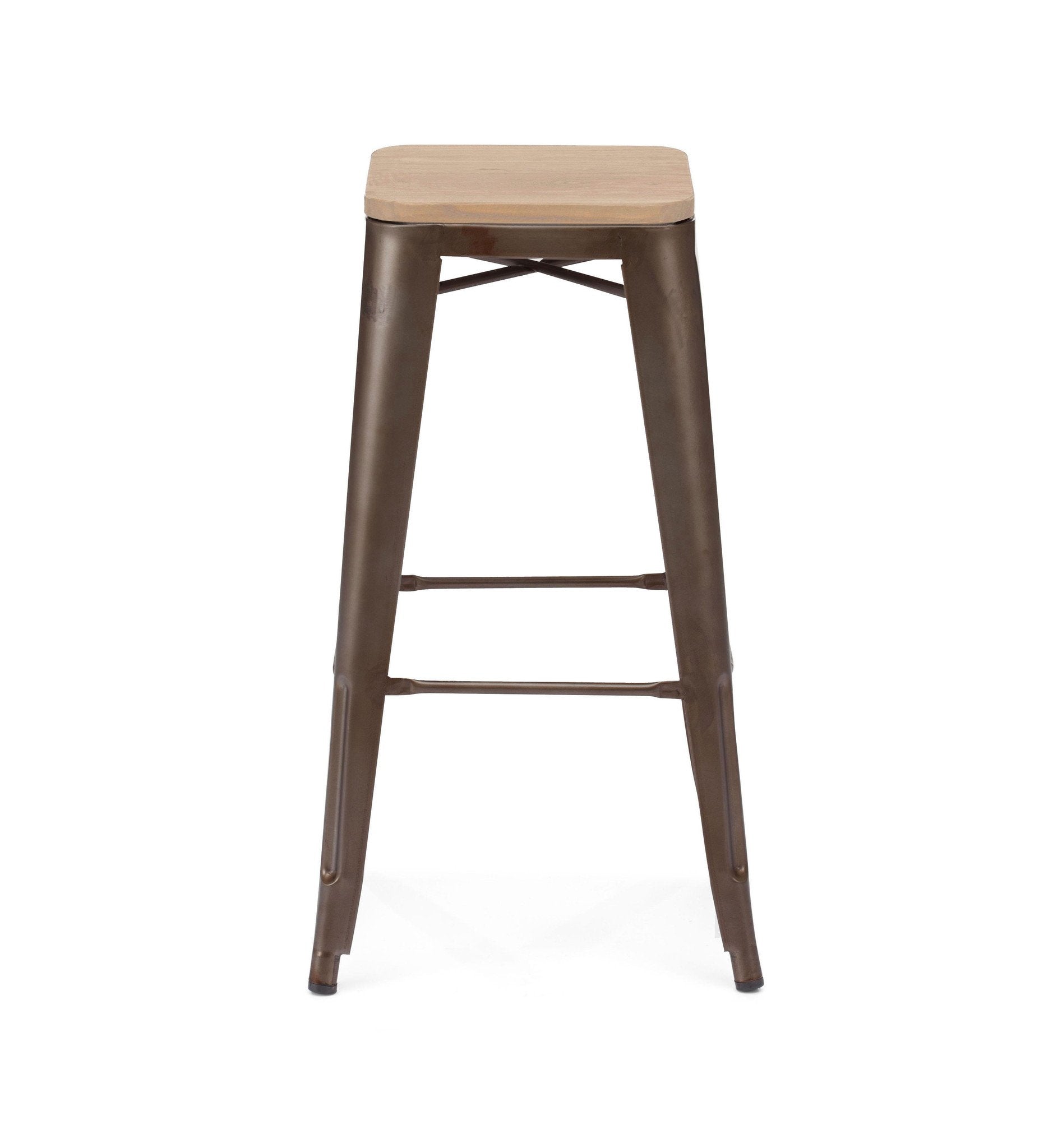 Tolix Style Steel Stackable Barstool 30 Inch