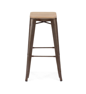 Tolix Style Steel Stackable Barstool 30 Inch
