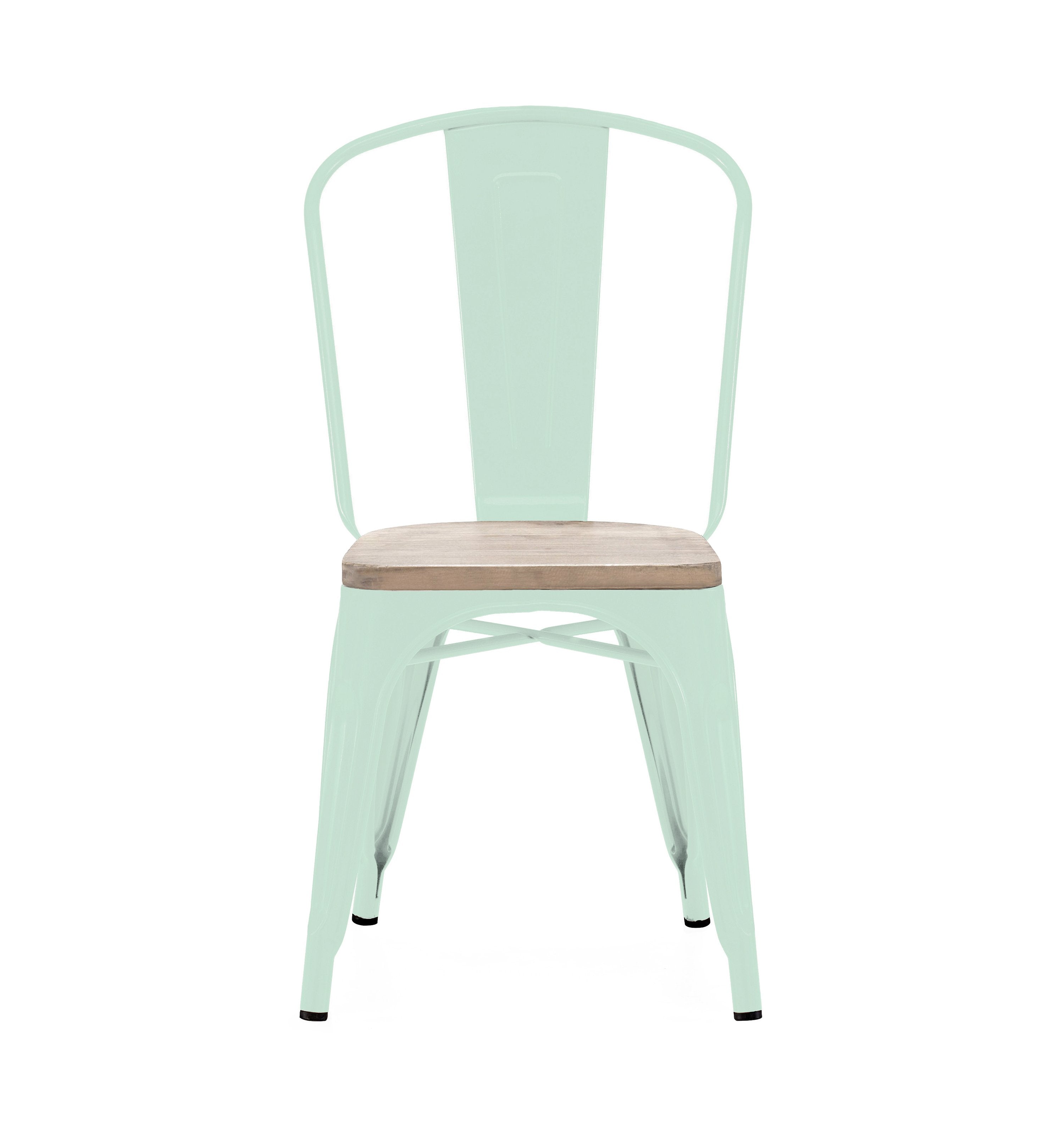 Tolix Style Steel Stackable Side Chair (Set of 4)