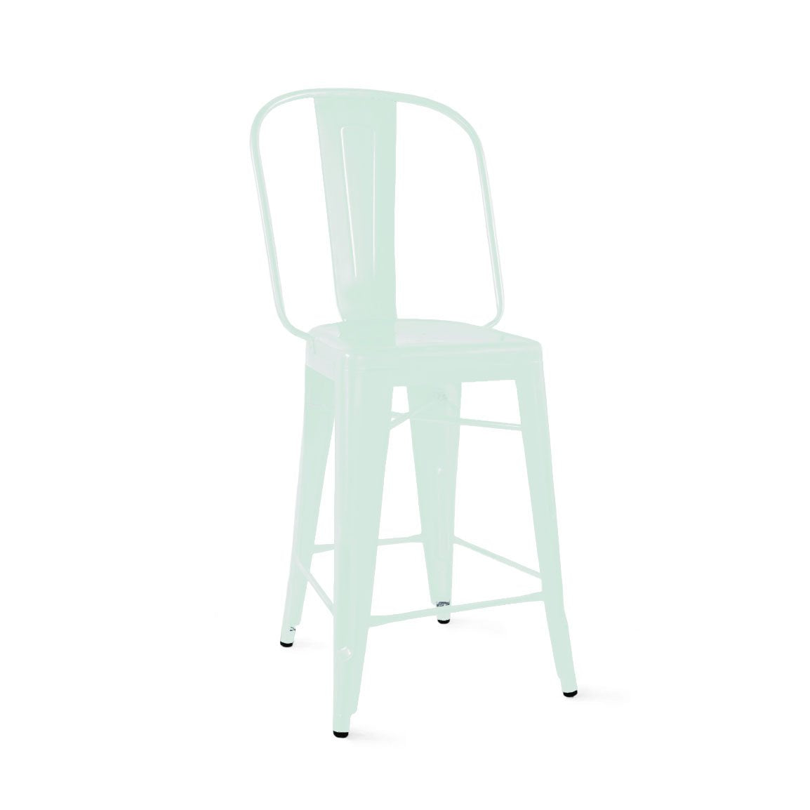 Tolix Style Steel Counter Chair 24 Inch