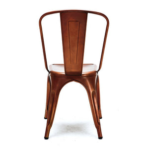 Tolix Style Steel Stackable Side Chair (Set of 4)