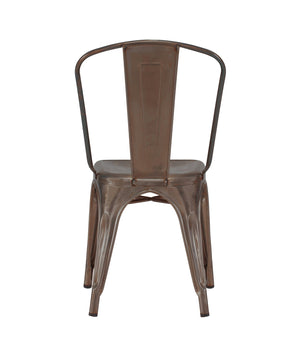 Tolix Style Steel Stackable Side Chair (Set of 4)