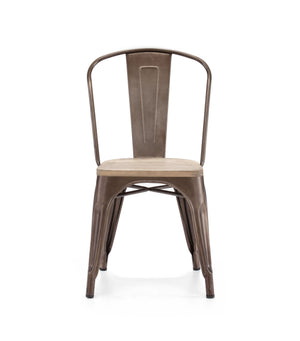 Tolix Style Steel Stackable Side Chair (Set of 4)