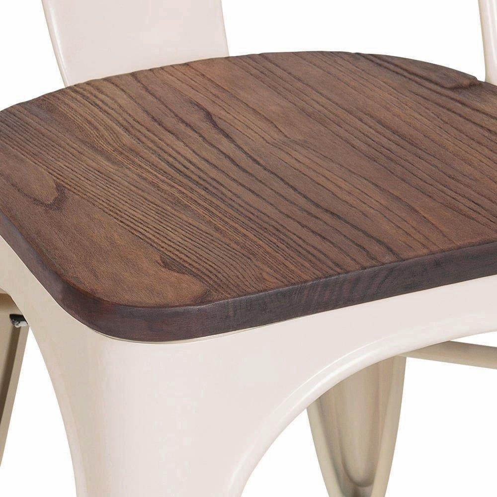 Tolix Style Steel Stackable Side Chair (Set of 4)