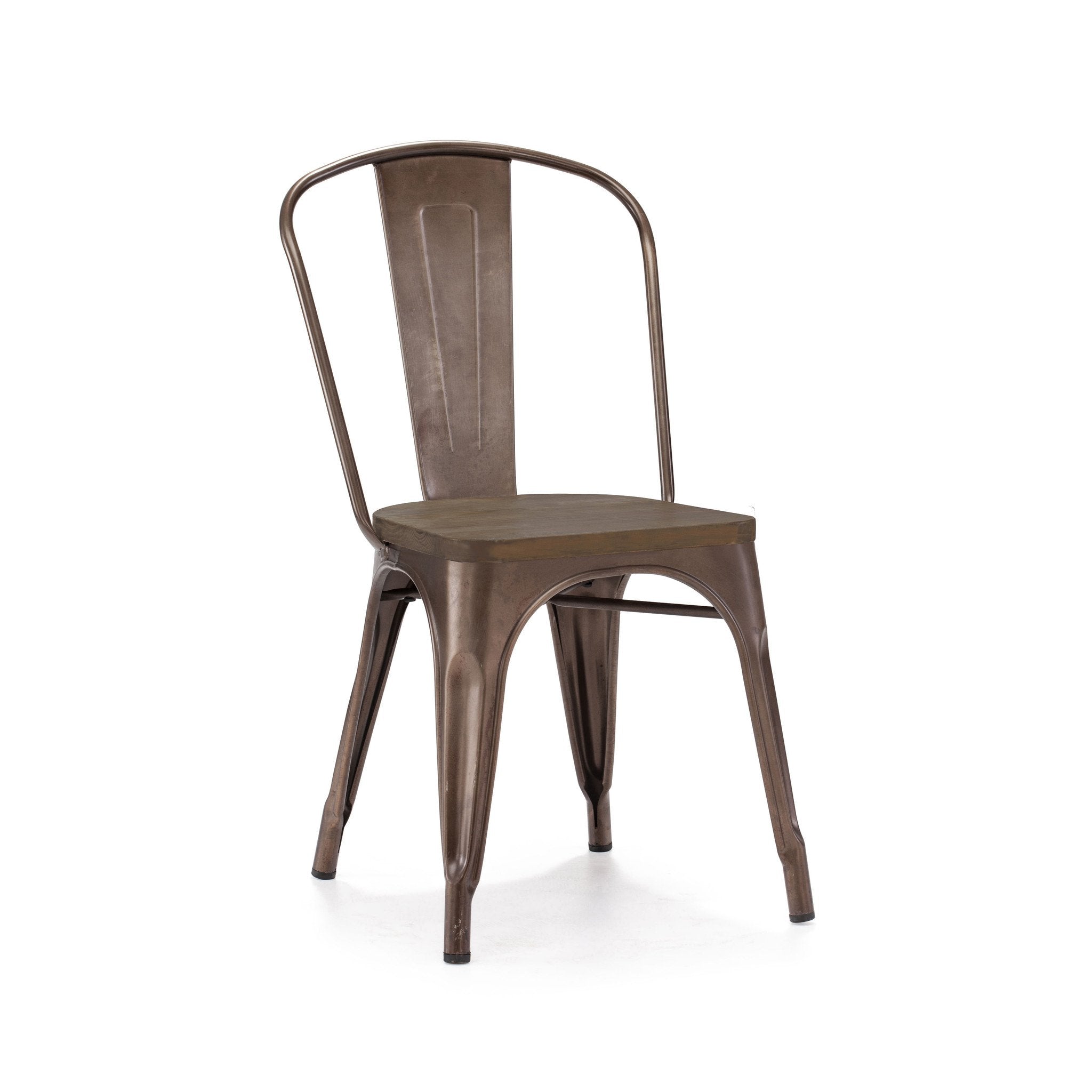 Tolix Style Steel Stackable Side Chair (Set of 4)
