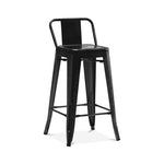Tolix Style Low Back Steel Counter Stool 26 Inch