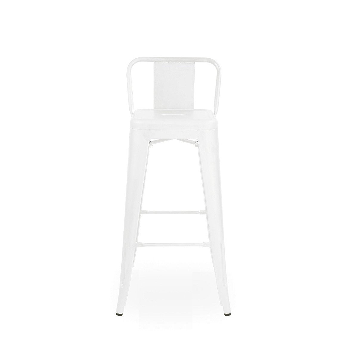 Tolix Style Low Back Steel Counter Stool 26 Inch