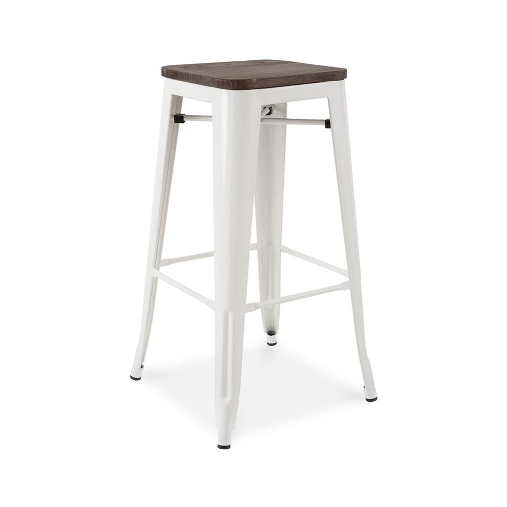 Tolix Style Steel Stackable Barstool 30 Inch