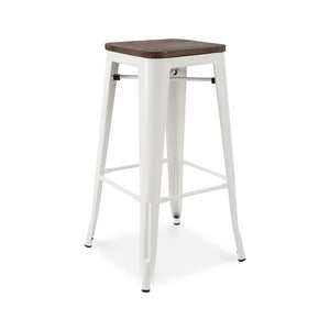 Tolix Style Steel Stackable Barstool 30 Inch