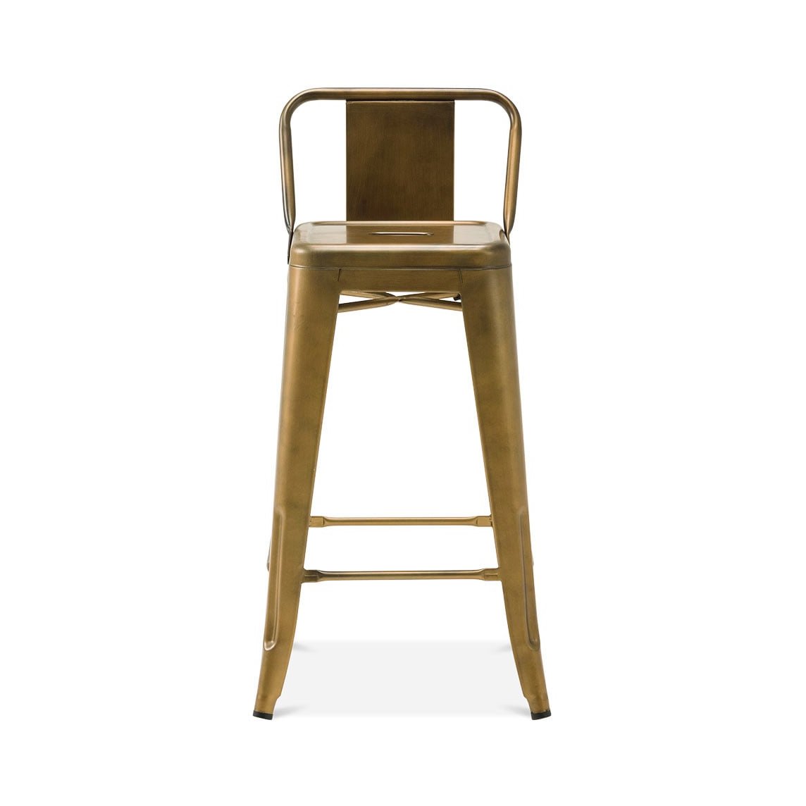 Tolix Style Low Back Steel Counter Stool 26 Inch