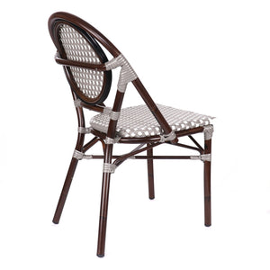 Le Marais Aluminum Bamboo Stackable Side Chair