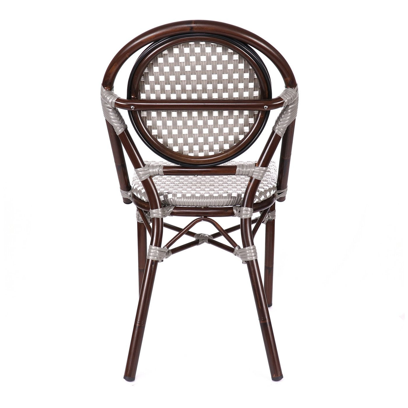 Le Marais Aluminum Bamboo Stackable Side Chair